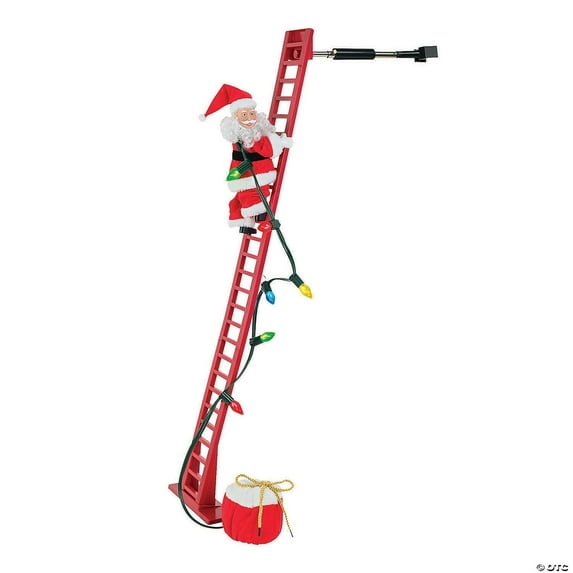 Mr. Christmas 43" Animated Super Climbing Sculpted Red Santa, 1