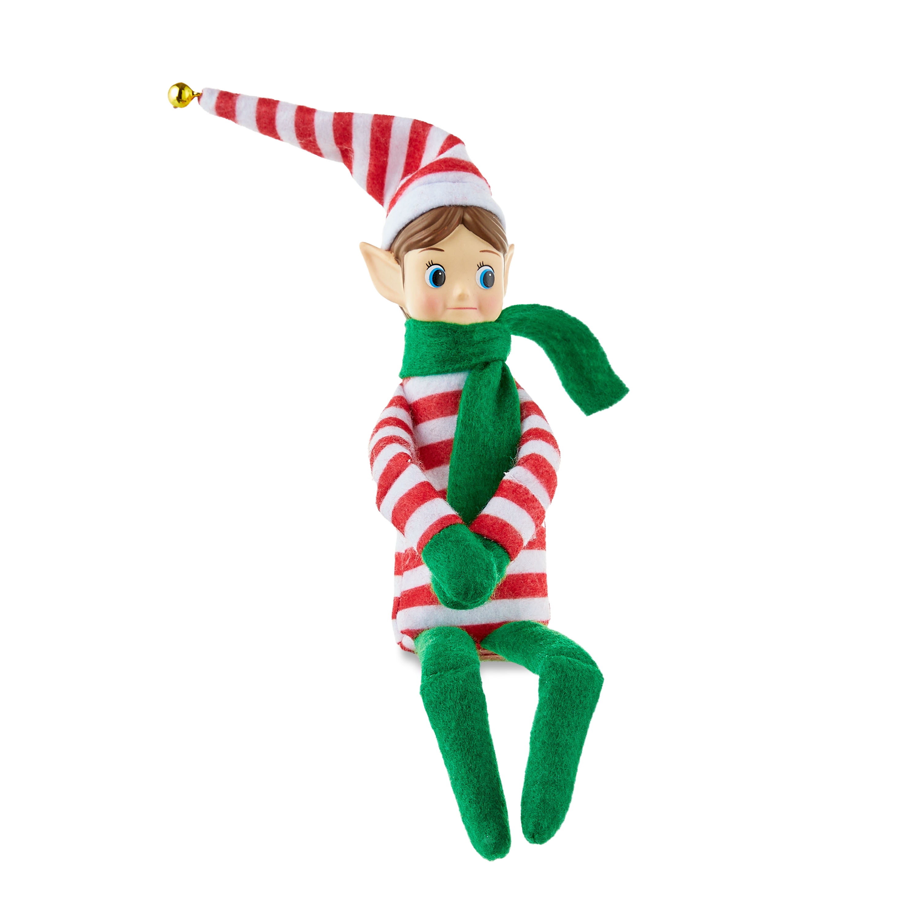 Mr. Christmas 6.5" Decorative Elf with Red Stripe Hat