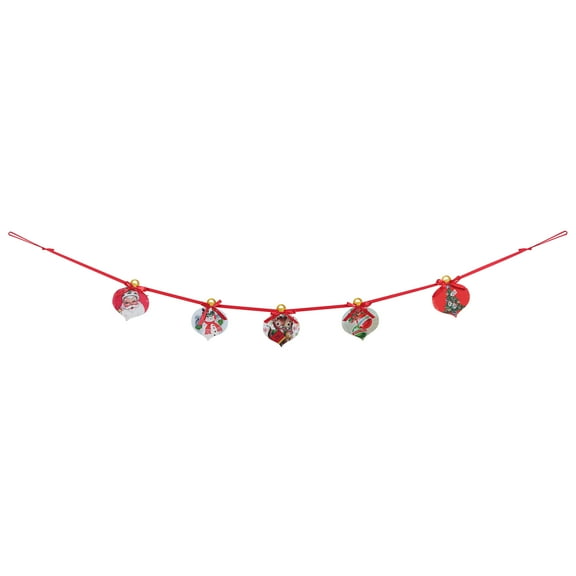 Mr. Christmas 72" Decorative Vintage Ornament Banner Decoration, Red