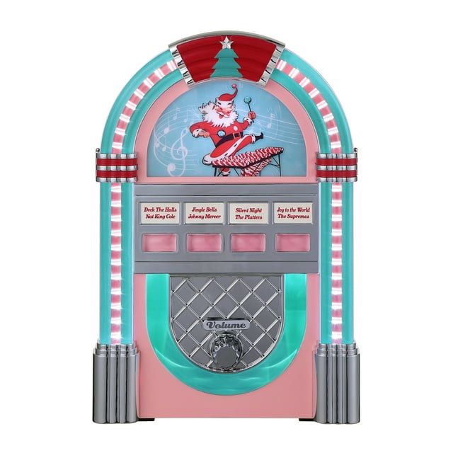 Mr. Christmas 9" Decorative Retro Jukebox, Pink