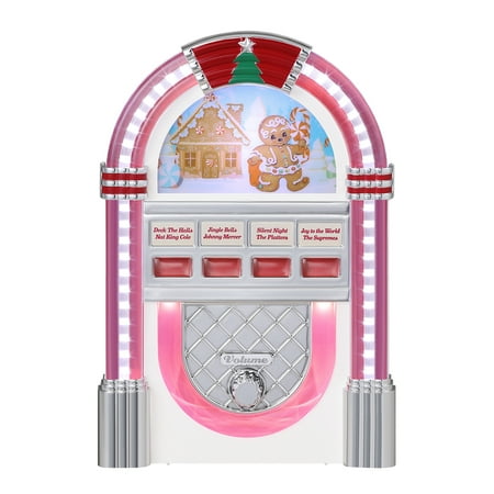 Mr. Christmas 9-inch Decorative Vintage Jukebox, Ivory