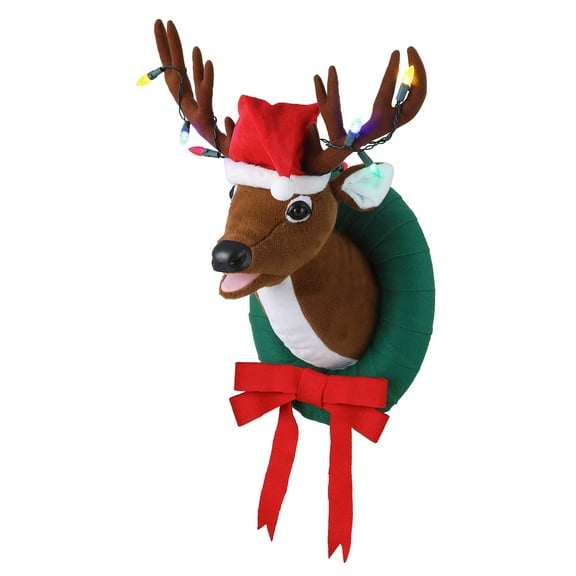 Mr. Christmas Animated Singing Reindeer, Red, 1 Count