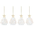 thumbnail image 1 of Mr. Christmas 4 in. Set of 4 Nostalgic Ceramic Tree Ornaments - White with Clear Bulbs, 1 of 2
