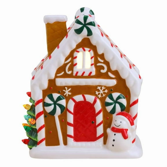 Mr. Christmas 7 in. Ceramic Gingerbread House - Brown