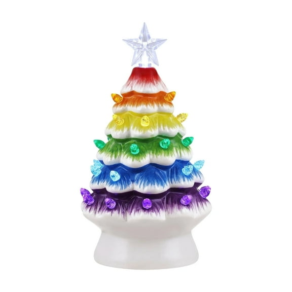 Mr. Christmas 7 in. Nostalgic Ceramic Tree - Rainbow