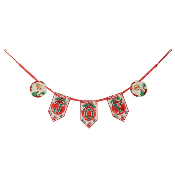 Mr. Christmas Vintage Joy Banner, 53", Red