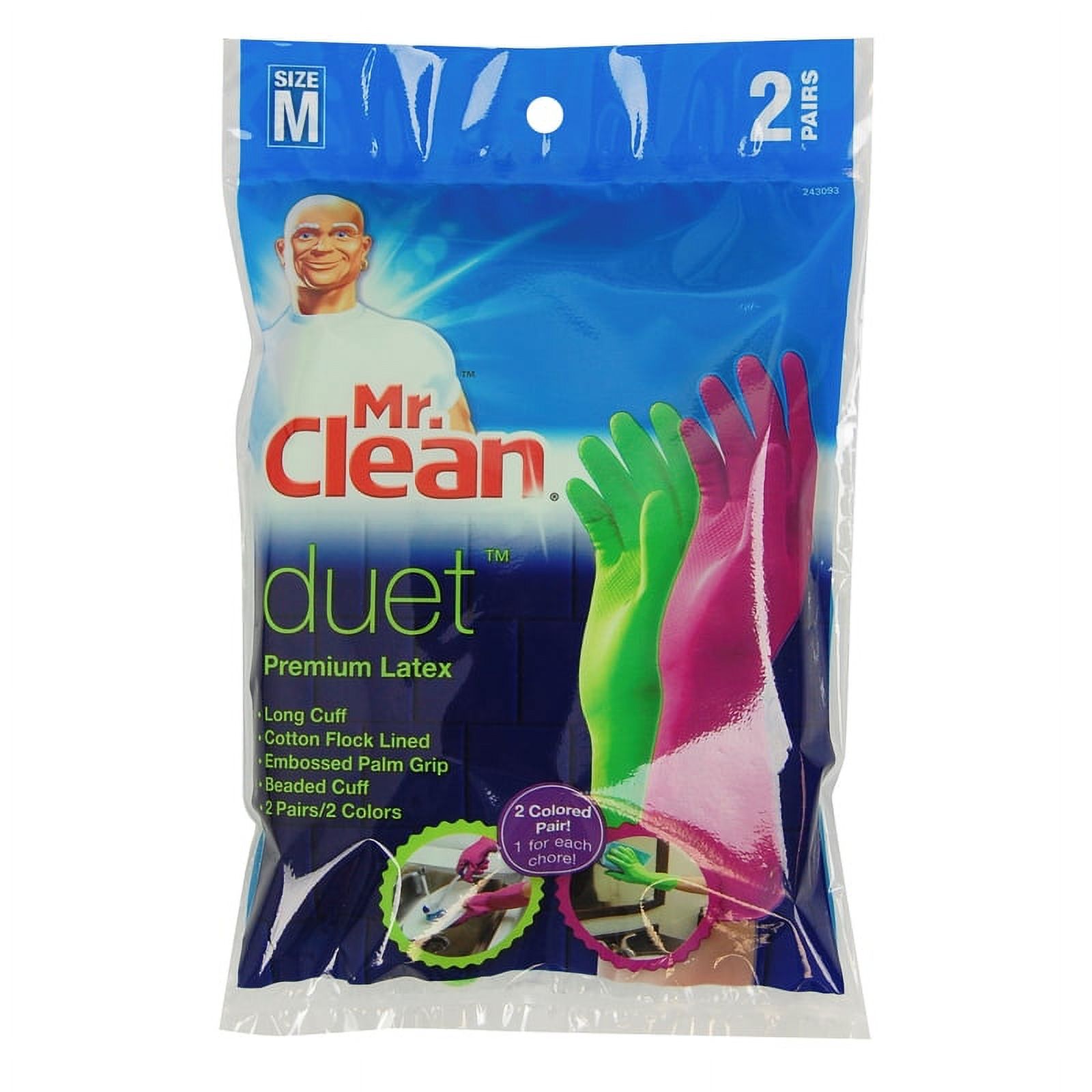Mr. Clean Bliss Premium LatexFree Gloves, Large 1 Pair