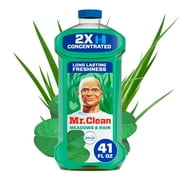 Mr. Clean 2X Concentrated Floor Cleaner, All Purpose Cleaner, Mop Soap, Meadows & Rain, 41 fl oz