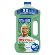 Mr. Clean 2X Concentrated Multi Surface, All Purpose Cleaner with Febreze Meadows & Rain Scent, 64 fl oz