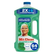 Mr. Clean 2X Concentrated Multi Surface, All Purpose Cleaner with Febreze Meadows & Rain Scent, 64 fl oz