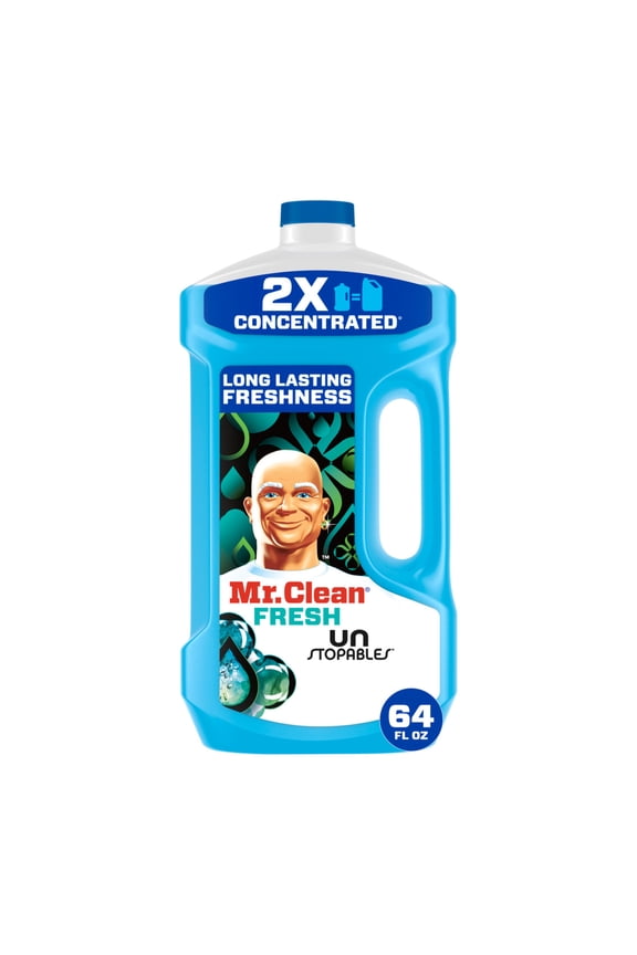 2X Concentrated Multi Surface, All Purpose Cleaner with Unstopables Fresh Scent, 64 fl oz