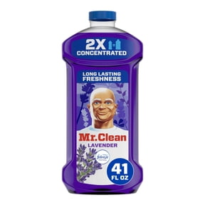 Mr. Clean 2X Concentrated Floor Cleaner, All Purpose Cleaner, Mop Soap, Lavender, 41 fl oz