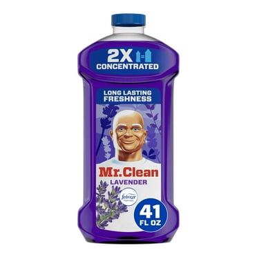 Mr. Clean 2X Concentrated Floor Cleaner, All Purpose Cleaner, Mop Soap, Lavender, 41 fl oz