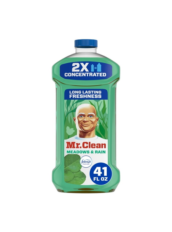 Mr. Clean 2X Concentrated Multi Surface Cleaner with Febreze Meadows & Rain Scent, 41 fl oz