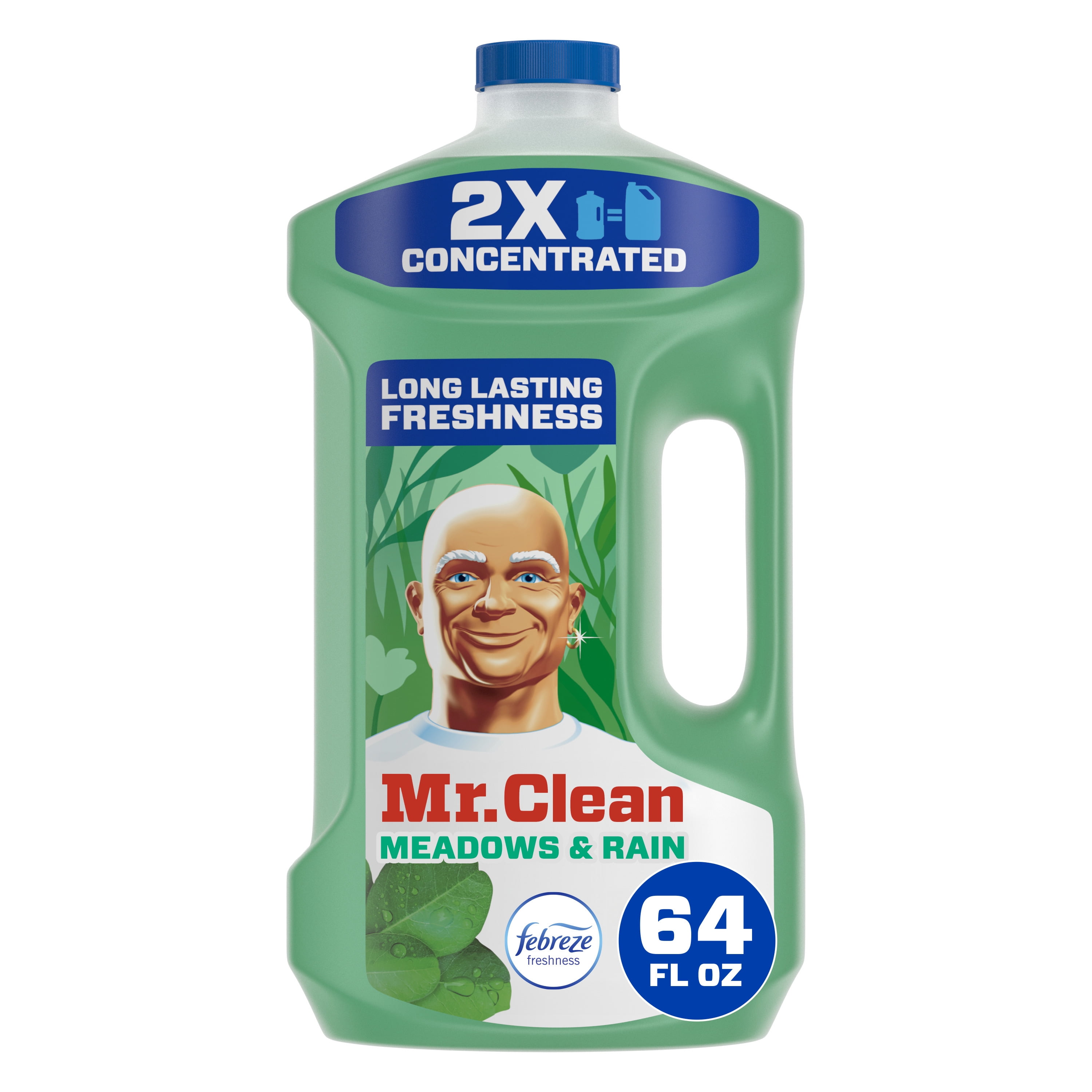 Mr. Clean 2X Multi Surface Cleaner, Febreze Meadows Rain Scent, 64 fl