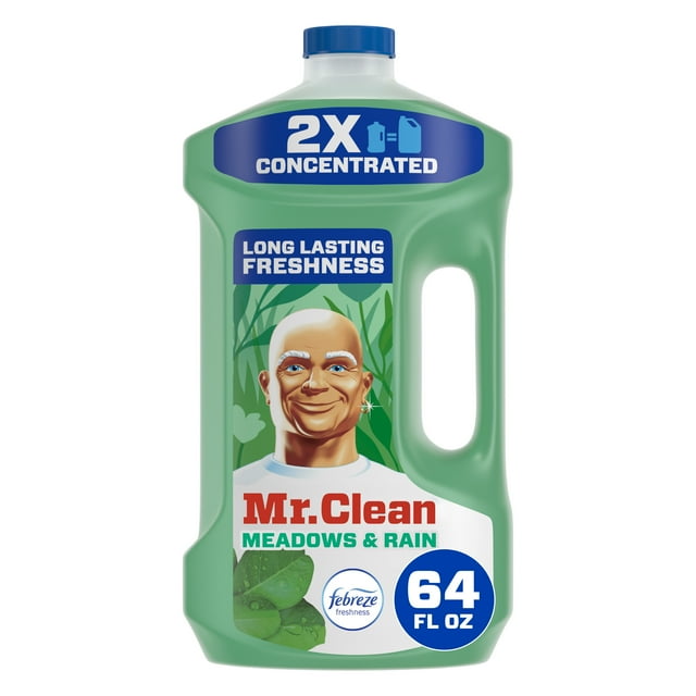 Mr. Clean 2X Multi Surface Cleaner, Febreze Meadows Rain Scent, 64 fl