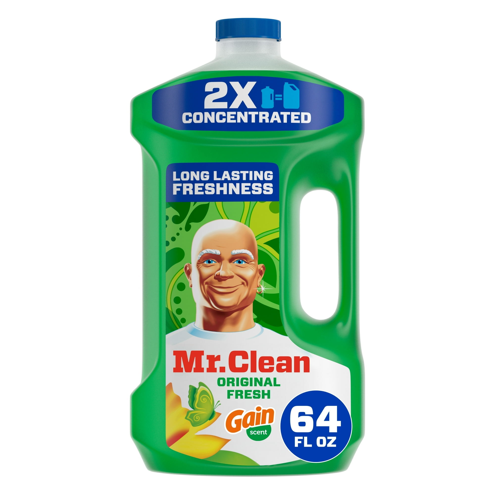Mr. Clean 2X Concentrated Multi Surface Cleaner with Febreze Meadows & Rain Scent, All Purpose