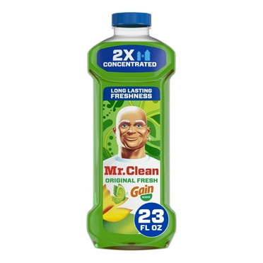 Mr. Clean 2X Concentrated Floor Cleaner, All Purpose Cleaner, Mop Soap, Gain Original, 23 fl oz