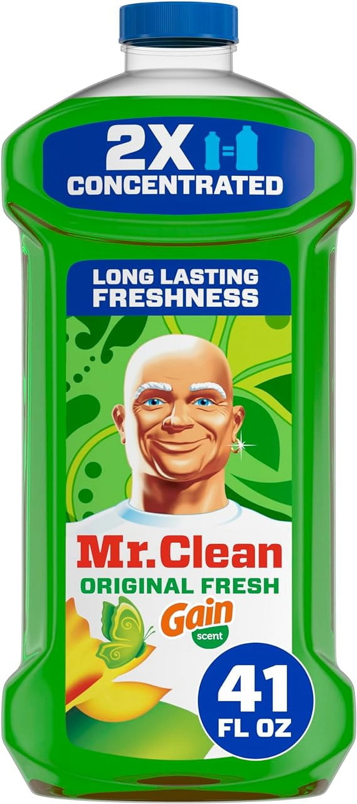 Mr. Clean 2X Concentrated Multi Surface Cleaner with Gain Original Scent, All Purpose Cleaner, 41 fl oz
