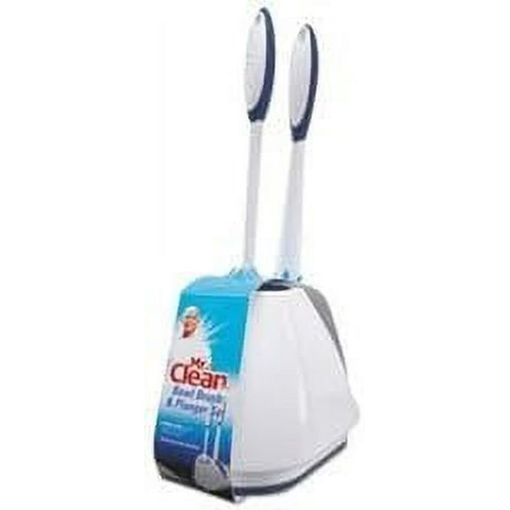 Mr. Clean 440436 Turbo Plunger & Bowl Brush Set 12 1/2-Inch Handle W/ 6-Inch Dia Bowl White But440436