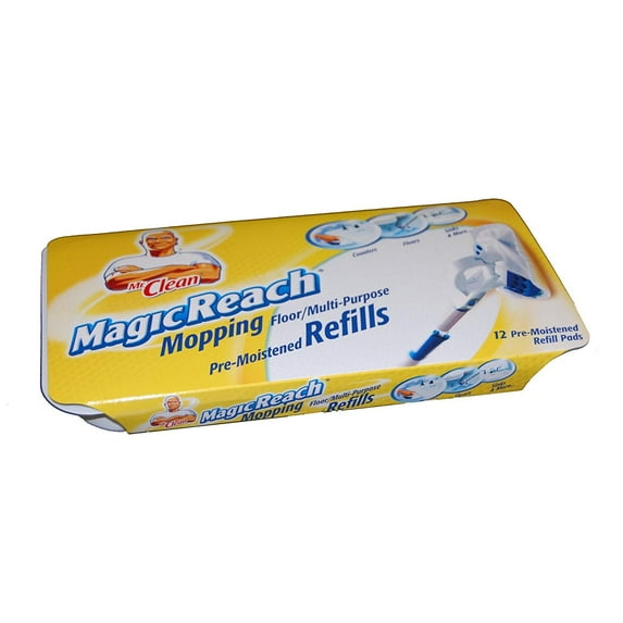 Mr. Clean 443870 Magic Reach Mopping Floor/Multipurpose Pads , 12 refill pads