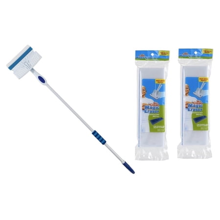 Mr. Clean 446642 Magic Eraser Squeeze Mop + 2 Mop Head Refills Included