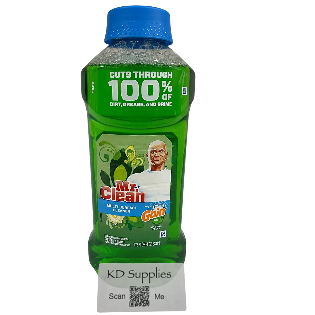 Mr.Clean All Purpose Cleaner 28Oz W/Gain Original (Package May Vary) Pack Of 2