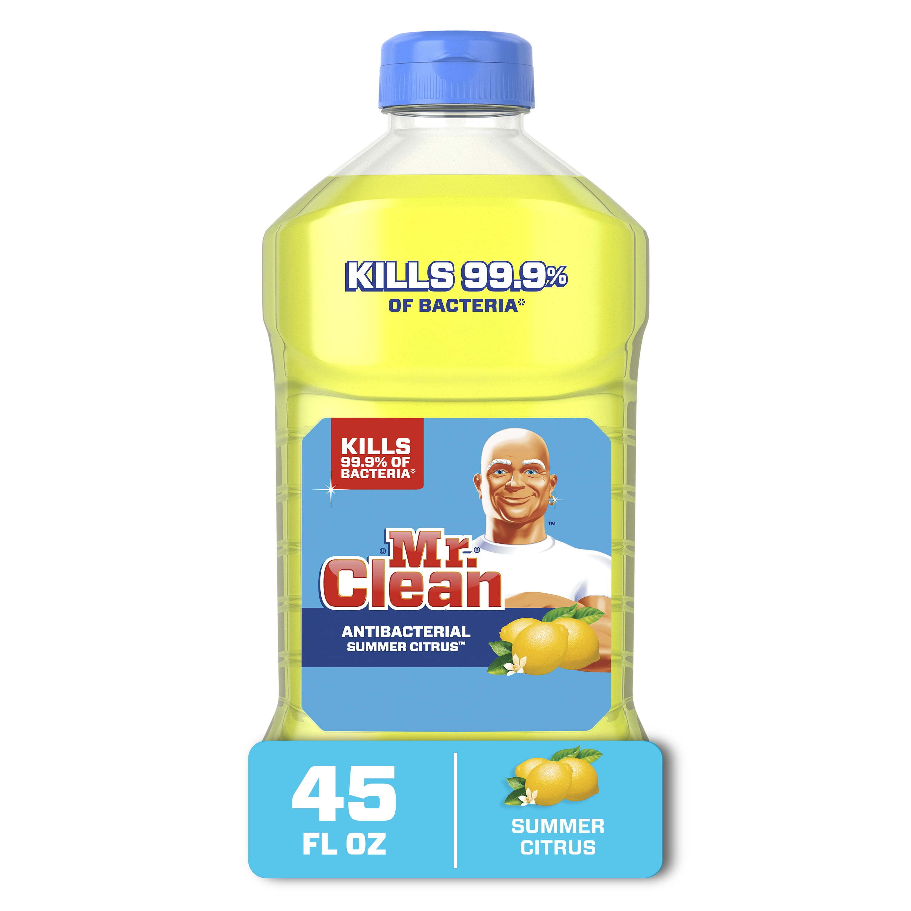 Mr. Clean Antibacterial All Purpose MultiSurface Cleaner, Summer Citrus, 45 fl oz