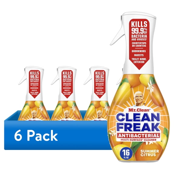 (6 pack) Mr. Clean Clean Freak Citrus Anti-Bacterial All Purpose Cleaner 16 fl oz Spray