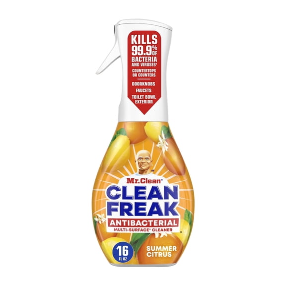 Mr. Clean Clean Freak All Purpose Cleaner Spray, Multi-Surface Cleaning, Anti-Bacterial, Citrus, 16 fl oz