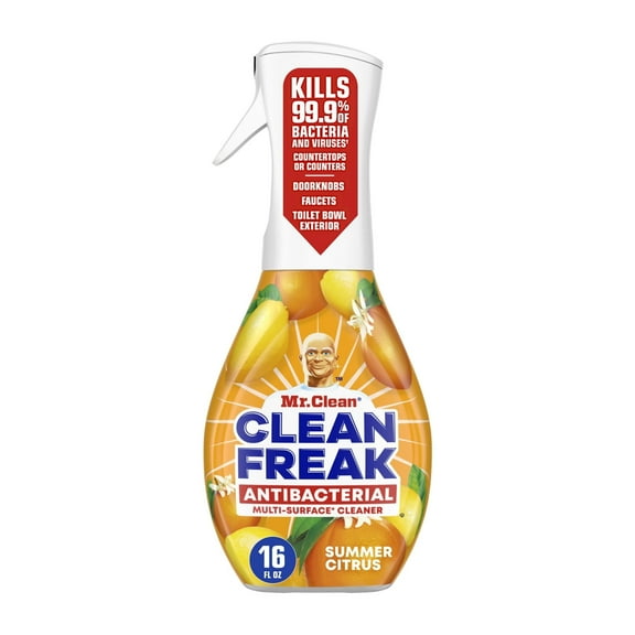 Mr. Clean Clean Freak All Purpose Cleaner Spray, Multi-Surface Cleaning, Anti-Bacterial, Citrus, 16 fl oz