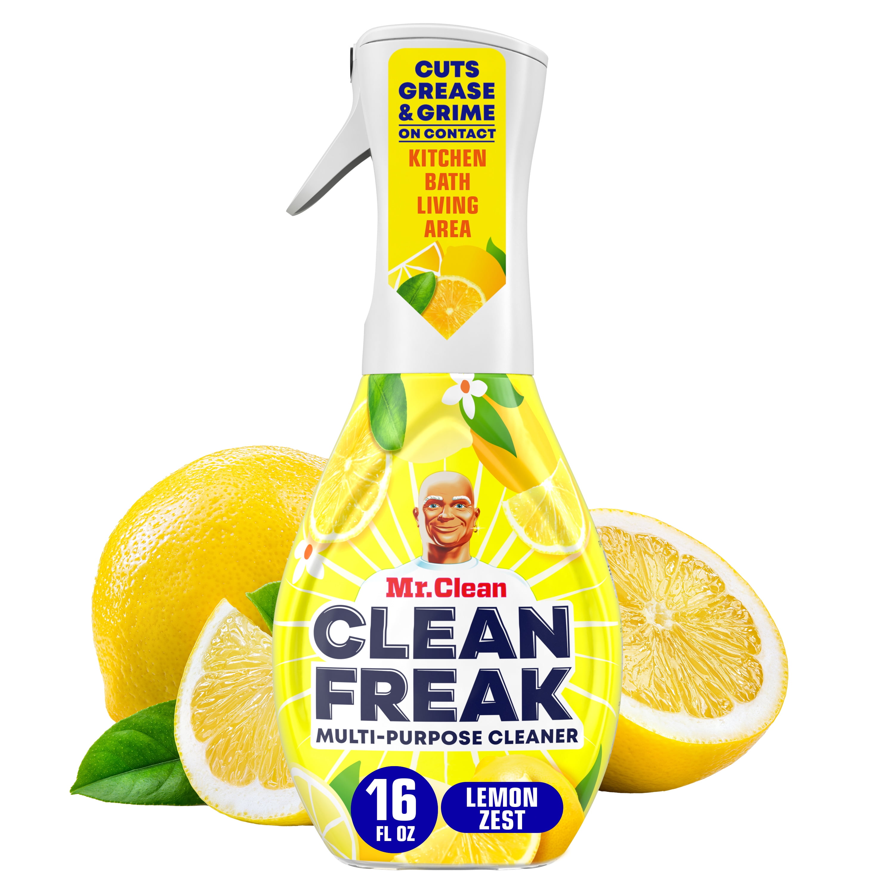 Mr. Clean Clean Freak, Multipurpose Kitchen Cleaner & Degreaser, Easy Use, Lemon Zest, 16oz