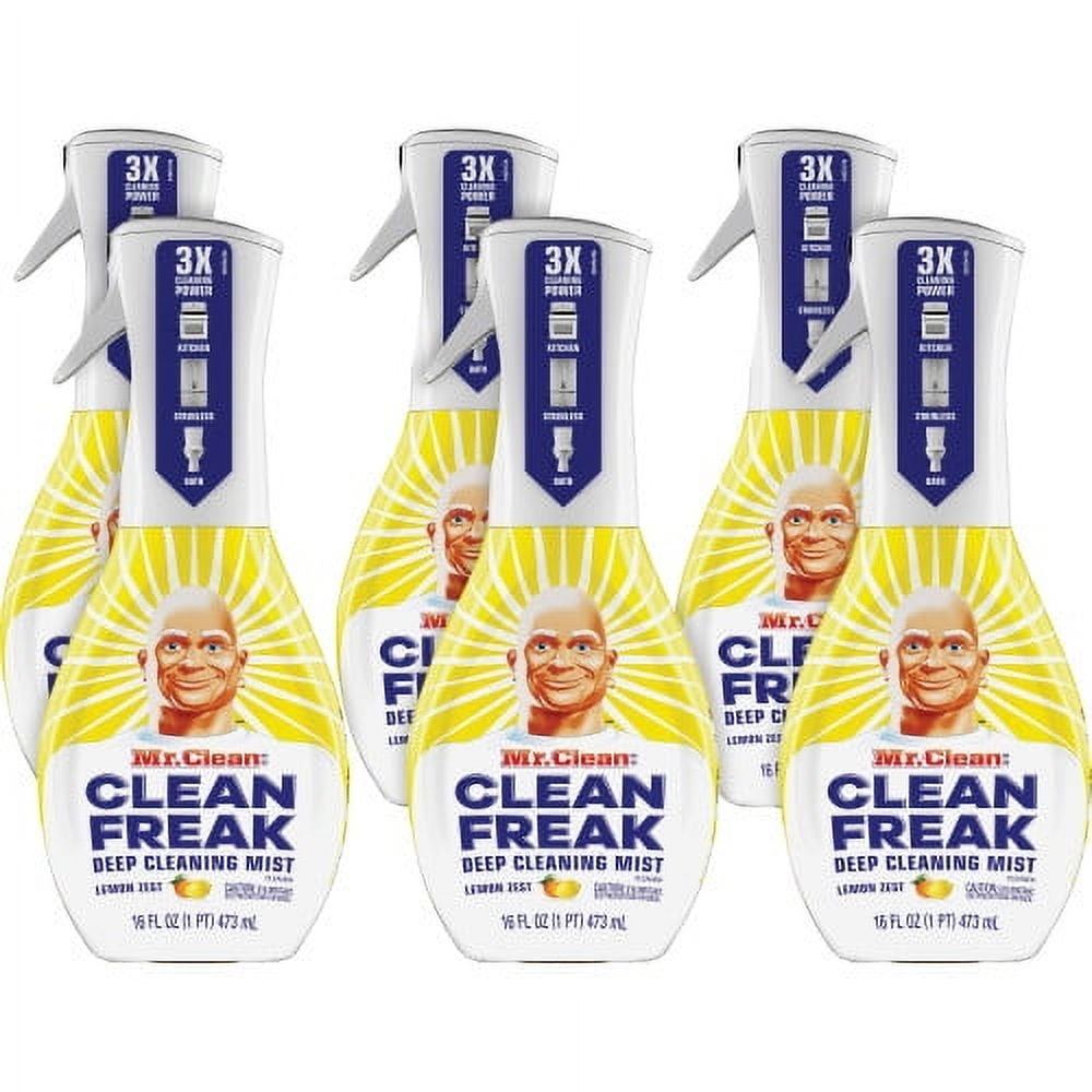Clean Freak Deep Cleaning Mist Multi-Surface Spray, Lemon, 16 oz Spray Bottle, 6/Carton Clean Freak Deep Cleaning Mist Multi-Surface Spray, Lemon, 16 oz Spray Bottle, 6/Carton