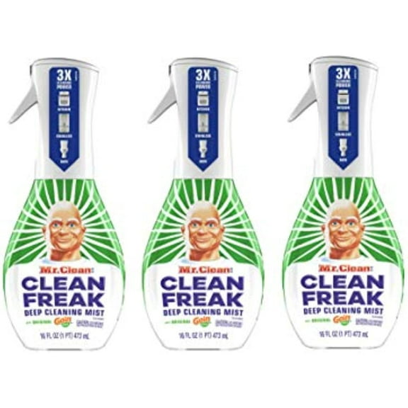 Mr. Clean Clean Freak Deep Cleaning Mist Multi-Surface Spray With Gain Original Scent Starter Kit 16 Ounce (Pack Of 3)