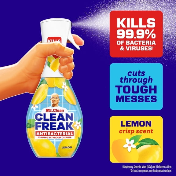 Mr. Clean Clean Freak Lemon Scent Antibacterial Multi-Purpose Bath Cleaner, 16 Fl oz