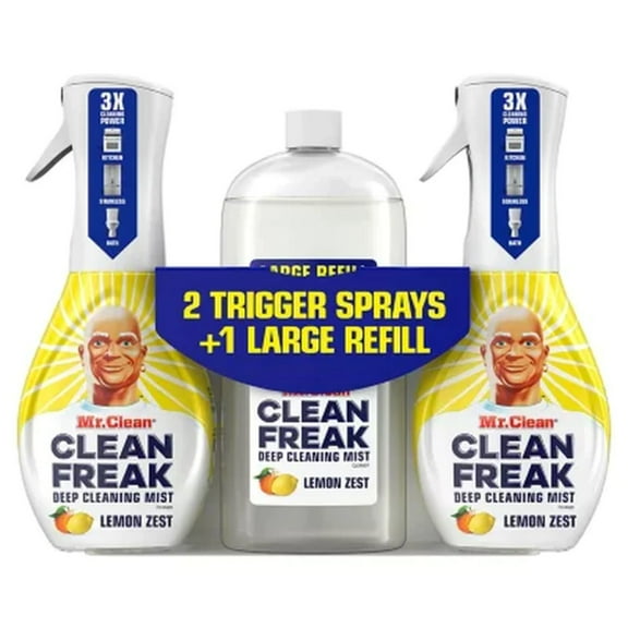 Mr. Clean, Clean Freak Multi-Surface Spray + Refill, Lemon Zest (62.9 Fl. Oz.)