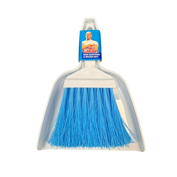 Mr. Clean Compact Dustpan and Brush Set – Efficient, Durable Cleaning Tool for Quick Cleanups – Ideal for Home & Office, Small Spaces, and Everyday Messes – Compact, Practical, and Easy to Store
