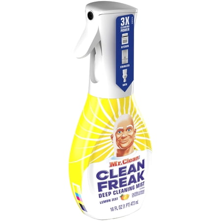 Mr. Clean Deep Cleaning Mist Multi-Surface Spray, Lemon Zest Scent Starter Kit, 16 Fl Ounce, 1 Count