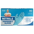 Mr. Clean LatexFree Disposable Nitrile Gloves, Flexible Fit, 80 Ct Box