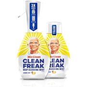 Mr. Clean Freak Deep Cleaning Mist Multi-Surface Spray Lemon Zest Bundle, 1 Starter + 1 Refill