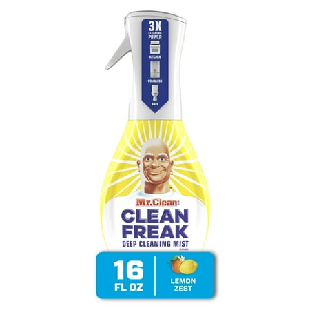 Mr Clean Freak Deep Cleaning Mist Multi-Surface Spray Lemon Zest Scent Starter Kit (2 Count)