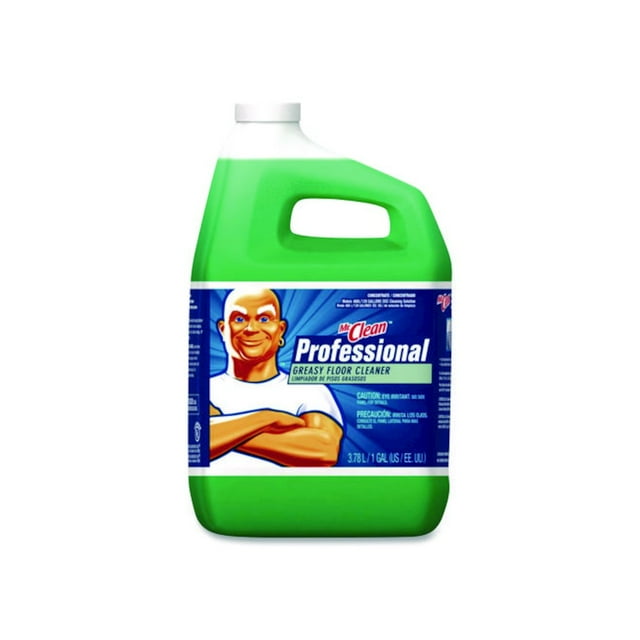 Mr. Clean Greasy Floor Cleaner, 1 gal Bottle, 4/Carton