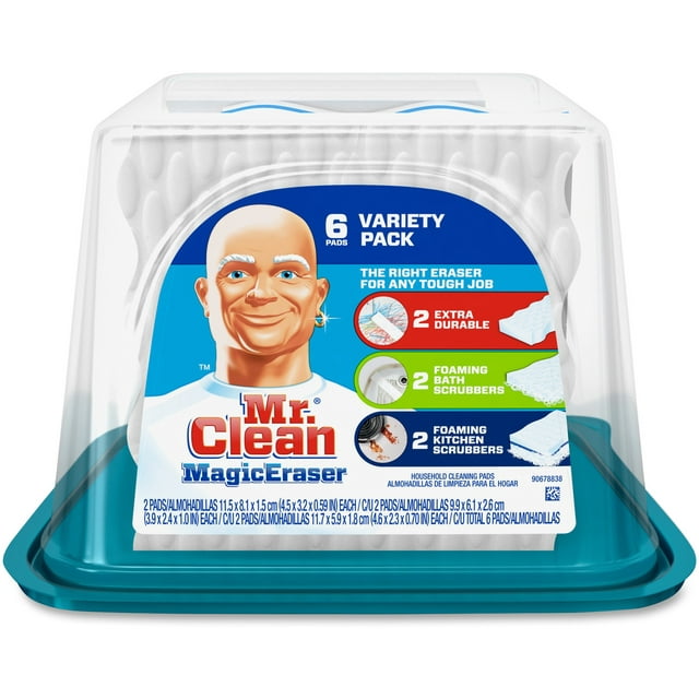 Mr. Clean Magic Eraser Cleaning Pads with Durafoam, Variety Pk, 6 Ct
