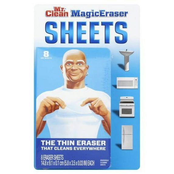 Mr Clean Magic Eraser Cleaning Sheets Thin Flexible Foam 16 White