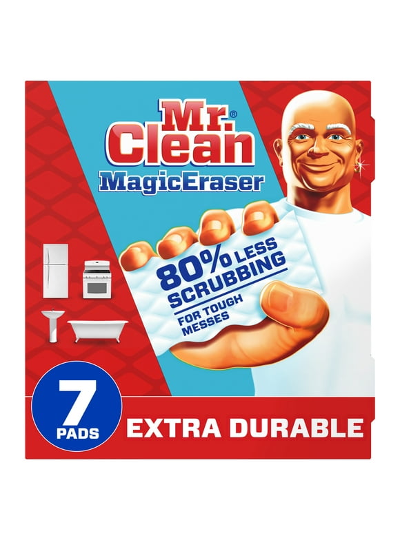 Mr. Clean Magic Eraser Extra Durable All-Purpose Cleaning Pads with Durafoam, 7 Ct