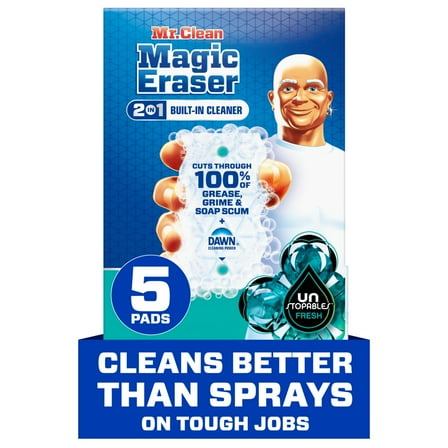 Mr. Clean Magic Eraser Sponge, All Purpose Cleaner, Ultra Foamy, 5ct