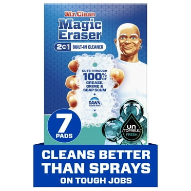 Mr. Clean Magic Eraser Foaming Sponge, All Purpose Cleaner, Dawn Cleaning Power, Ultra Foamy, 7 Count