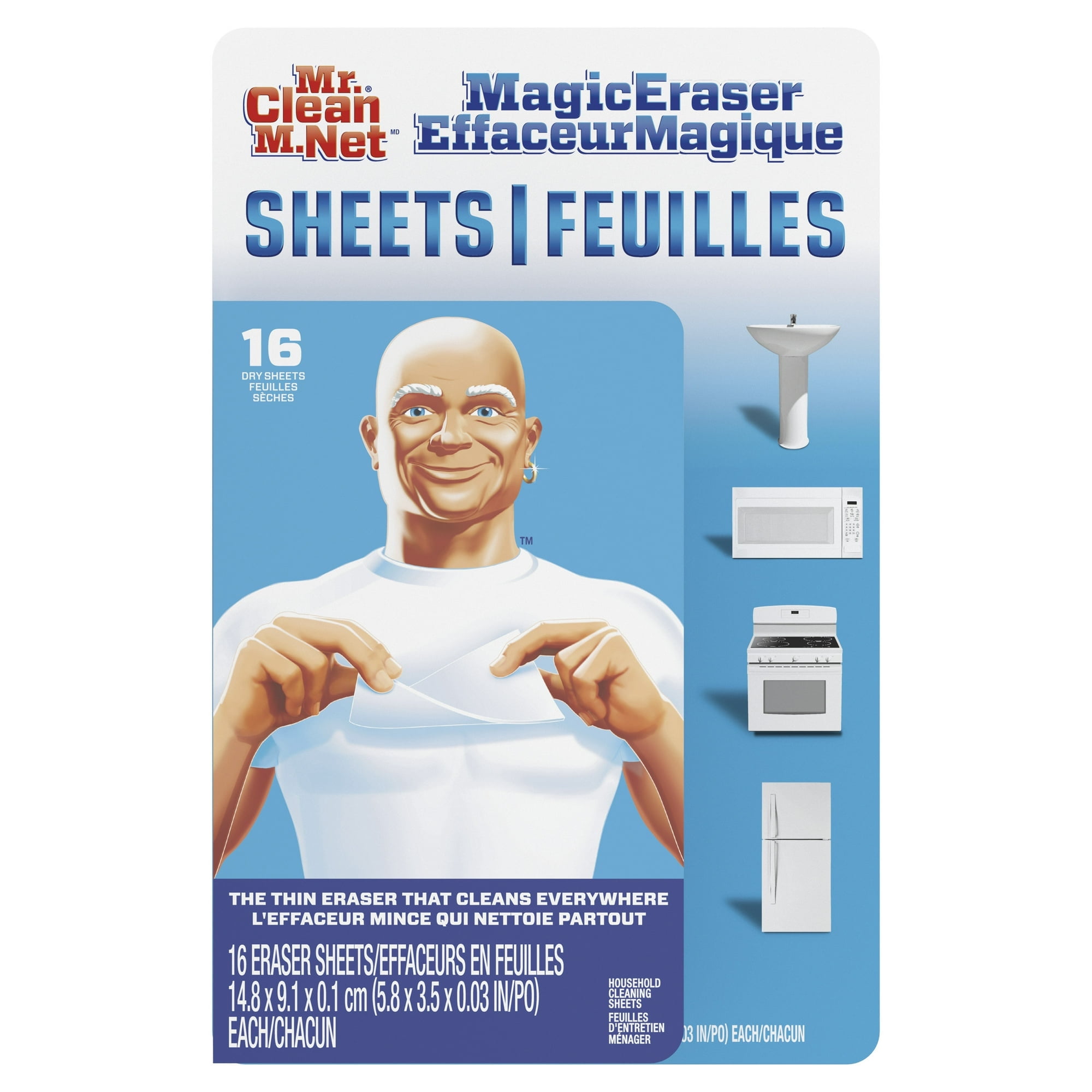 Mr. Clean Magic Eraser MultiSurface Cleaning Sheets, 16 Ct Dry Sheets