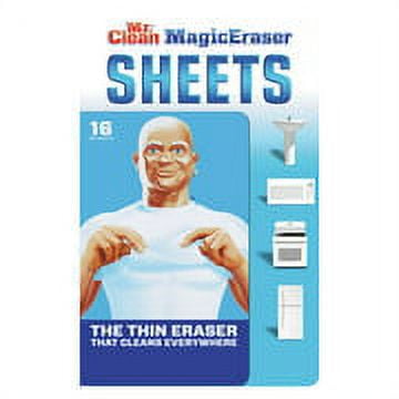 White Foam Rectangle Scouring Pads, 16-Pack