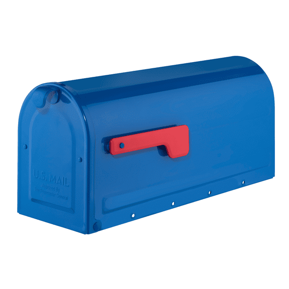 Architectural Mailboxes MB1 Post Mount Mailbox, Blue, Medium, USPS Approved